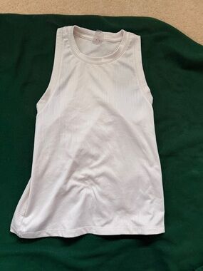 CALIA by Carrie Underwood White Ribbed Crewneck Tank